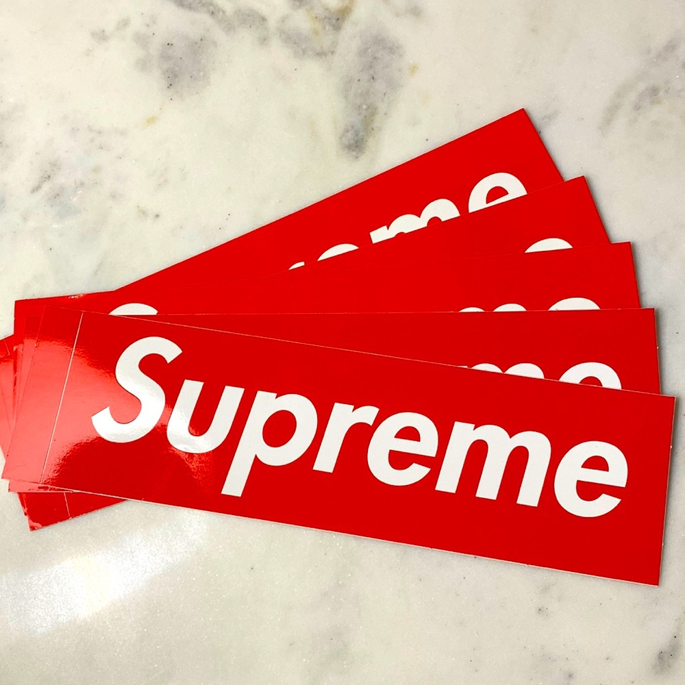 5 Authentic Supreme stickers